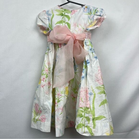 Hartstrings white floral cotton party dress EUC size 2T bow spring Easter - Picture 9 of 13